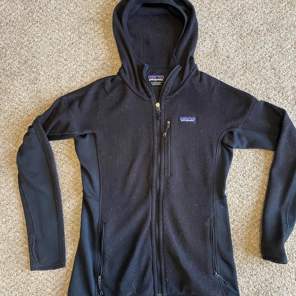 Patagonia Black Utility Jacket with Hood and Soft Fabric